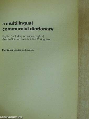 A Multilingual Commercial Dictionary