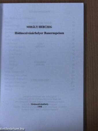 Hódmezővásárhelyer Bauernspeisen