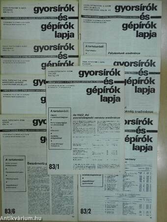 Gyorsírók és Gépírók Lapja 1983. január-december