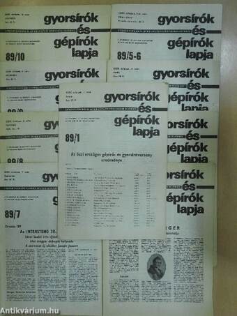 Gyorsírók és Gépírók Lapja 1989. január-december