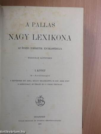 A Pallas Nagy Lexikona I-XVIII.