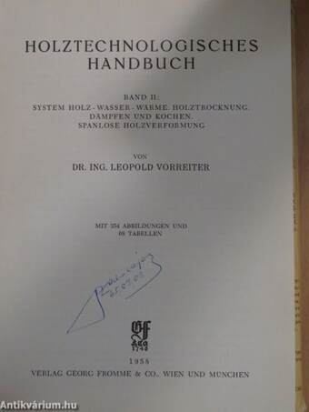 Holztechnologisches Handbuch II.