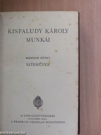 Kisfaludy Károly munkái II.