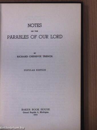 Notes on the Parables of Our Lord/Notes on the Miracles of Our Lord