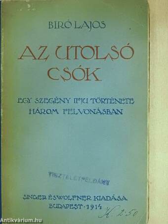 Az utolsó csók (Bálint Lajos könyvtárából)