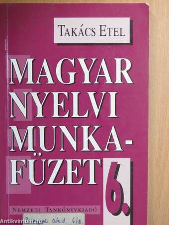 Magyar nyelvi munkafüzet 6.