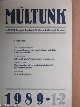 Múltunk 1989/1-4.