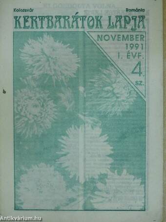 Kertbarátok lapja 1991. november