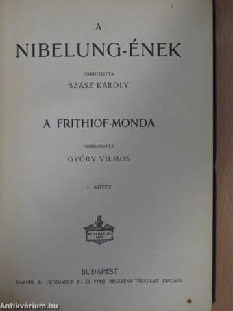 A Nibelung-ének és a Frithiof-monda I. (töredék)