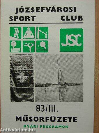 Józsefvárosi Sport Club 83/III. Műsorfüzete