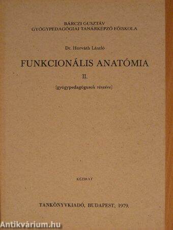 Funkcionális anatómia II.