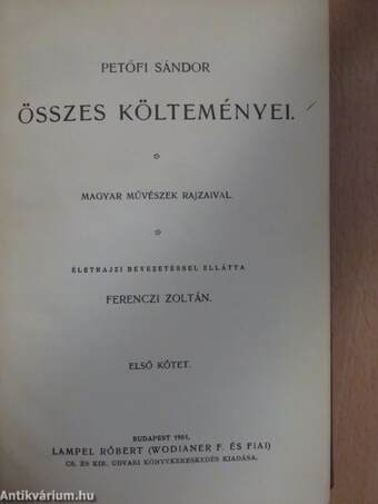 Petőfi Sándor összes költeményei I-II.