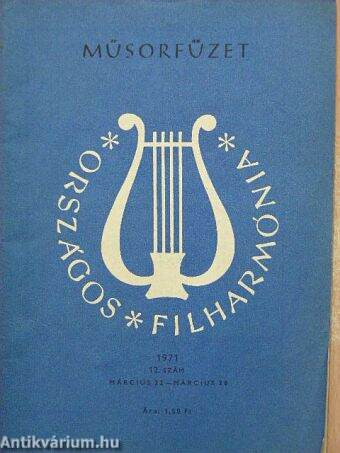 Országos Filharmónia Műsorfüzet 1971/12.