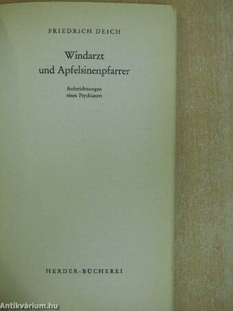 Windarzt und Apfelsinenpfarrer