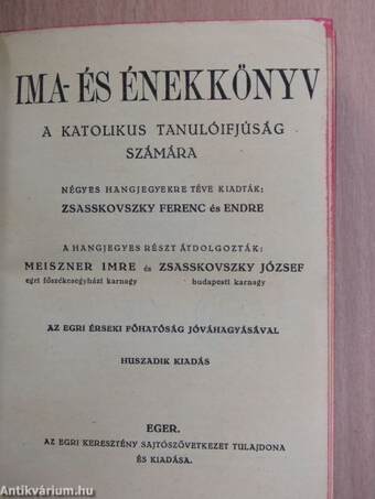 Ima- és énekkönyv