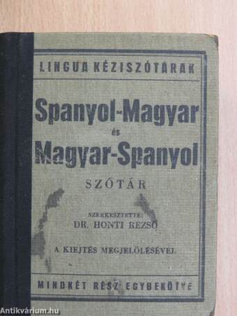 Magyar-spanyol zsebszótár/spanyol-magyar zsebszótár