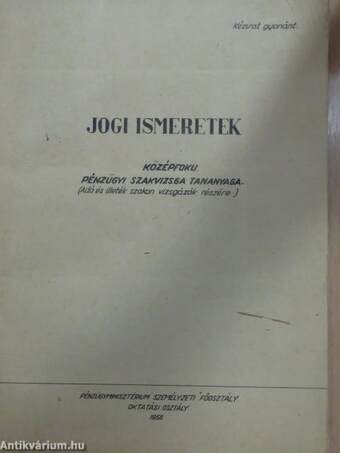 Jogi ismeretek