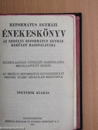 Református egyházi énekeskönyv