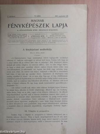 Magyar fényképészek lapja 1901. szeptember 20.