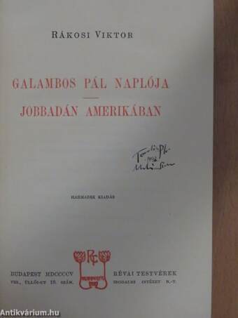 Galambos Pál naplója/Jobbadán Amerikában