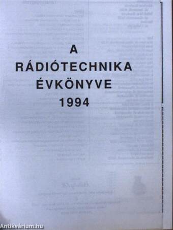 A Rádiótechnika évkönyve 1994