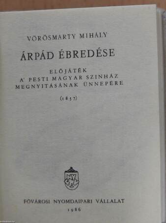 Árpád ébredése/Marót bán (minikönyv)