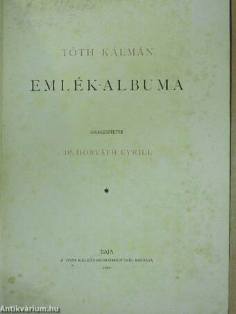 Tóth Kálmán emlék-albuma