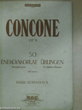 Concone - 50 énekgyakorlat középhangra