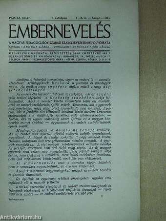 Embernevelés 1945. szeptember-október