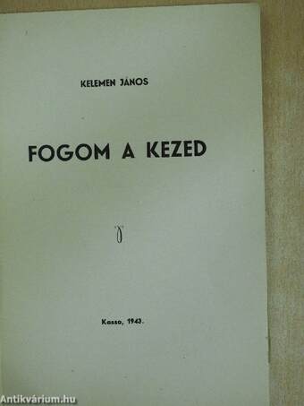 Fogom a kezed