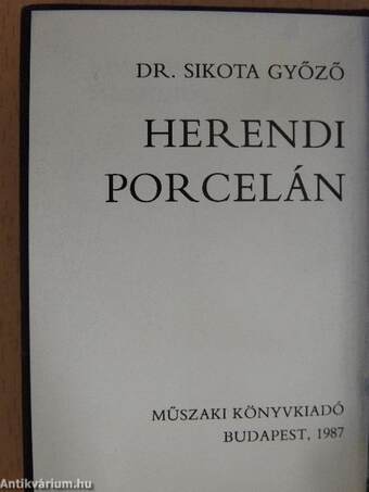 Herendi porcelán (minikönyv) - Plakettel