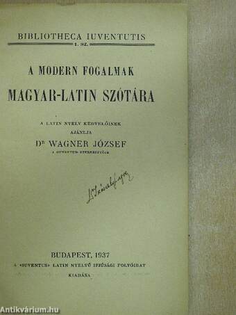 A modern fogalmak magyar-latin szótára