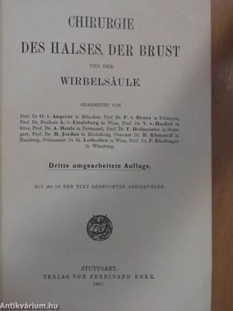 Chirurgie des Halses, der Brust und der Wirbelsäule