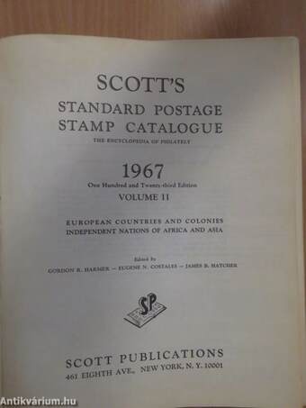 Scott's Standard postage stamp catalogue II.