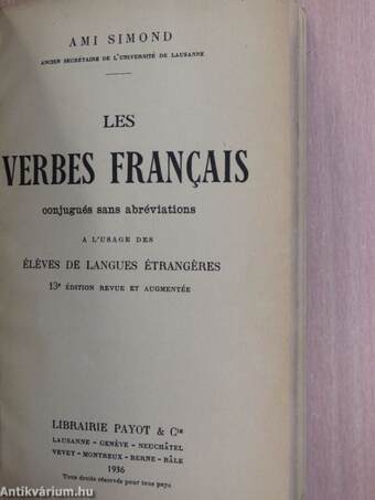 Les verbes francais conjugués sans abréviations