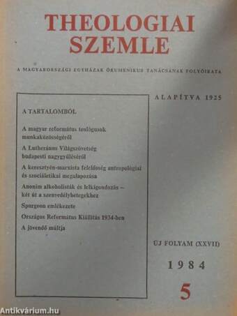 Theologiai Szemle 1984/5.