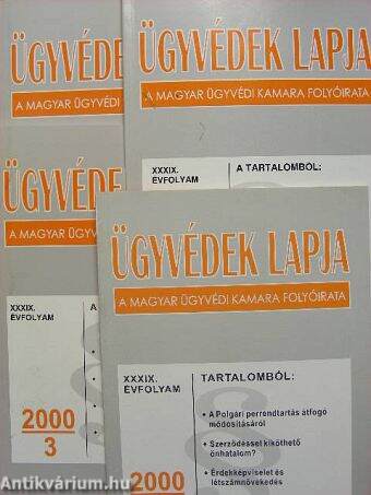 Ügyvédek Lapja 2000 tavasz-tél