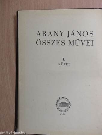 Arany János összes művei I-XIX.