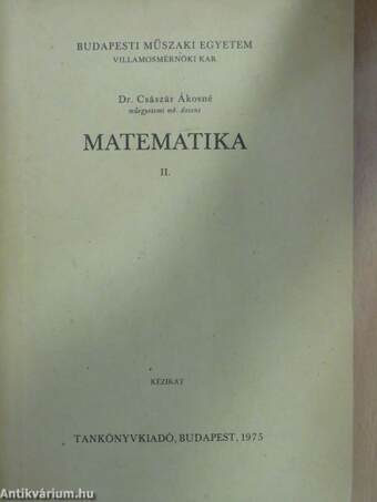 Matematika II.