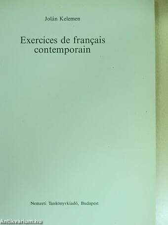 Exercices de francais contemporain