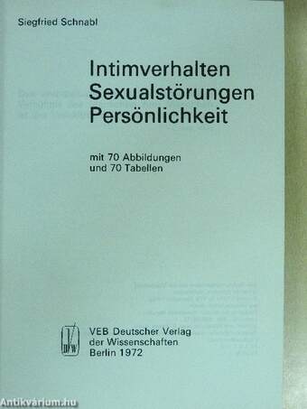 Intimverhalten/Sexualstörungen/Persönlichkeit