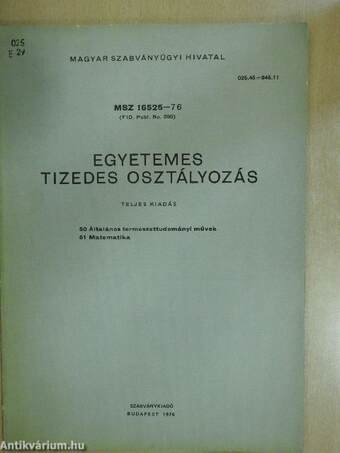 Egyetemes tizedes osztályozás 50-51.