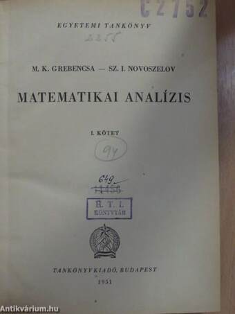 Matematikai analízis I-II.