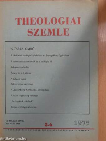 Theologiai Szemle 1975. május-június