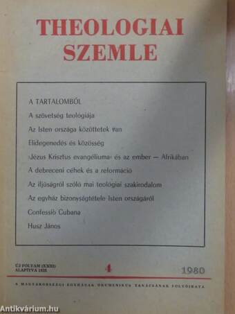 Theologiai Szemle 1980. július-augusztus