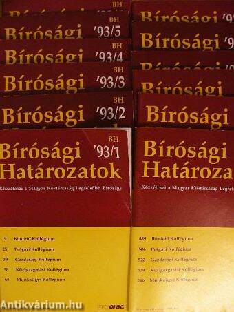 Bírósági határozatok 1993. január-december