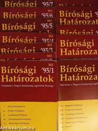 Bírósági határozatok 1995. január-december