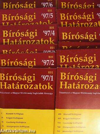 Bírósági határozatok 1997. január-december