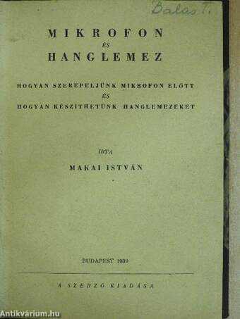 Mikrofon és hanglemez