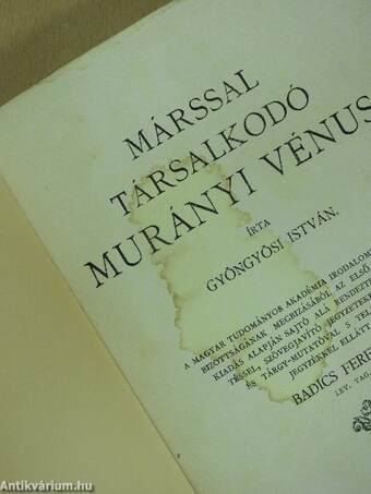 Márssal társalkodó Murányi Vénus